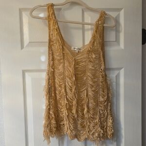 Chic Beige Textured Tank Top